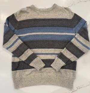 Tricots St Raphael Men's Striped Donegal Knit Crewneck Sweater